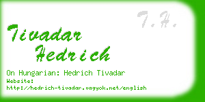 tivadar hedrich business card